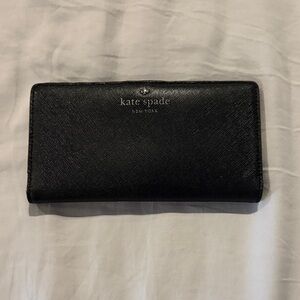 Kate Spade Black Leather Clutch